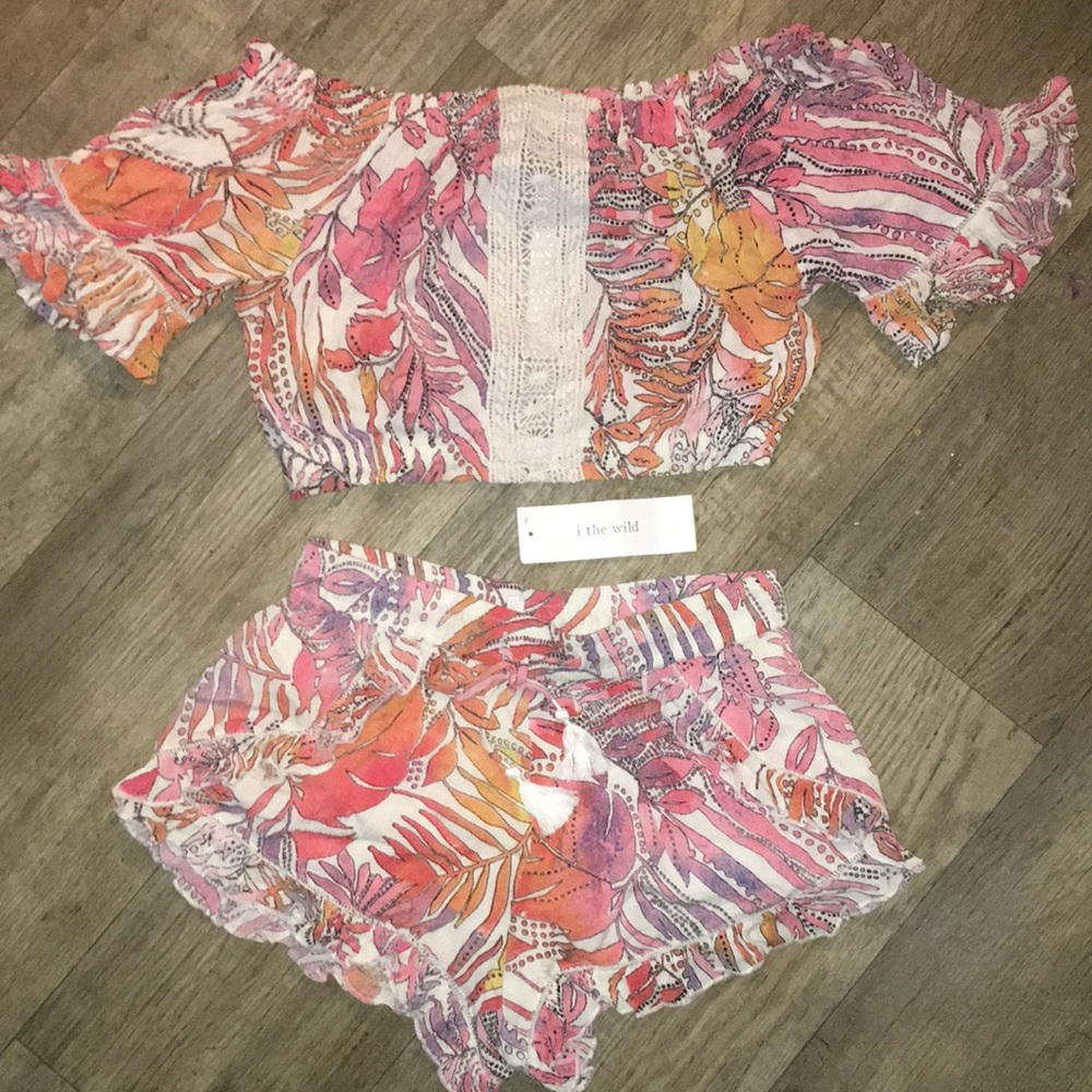 two piece tropical set